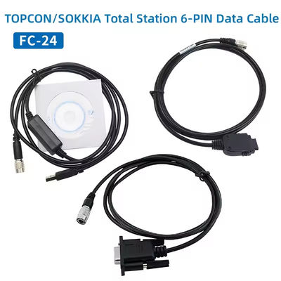 FC-24USB คาเบลข้อมูลสําหรับ TOPCON SOKKIA สถานีรวม ES/OS/PS ไปยัง PC (Win8/10) 6 Pin