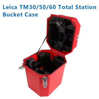 สีแดง พลาสติก Cayyring Case แข็งแรงสําหรับ Lei Co กล่องบรรทุกสําหรับ Lei Ca สถานีรวม TM30 TM50 TM60 TS60