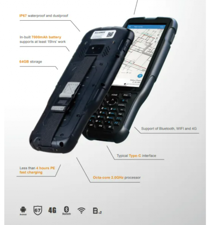 RTK Measuring GNSS GIS Data Collector Hi-Target IHAND55 เครื่องควบคุม GPS 5